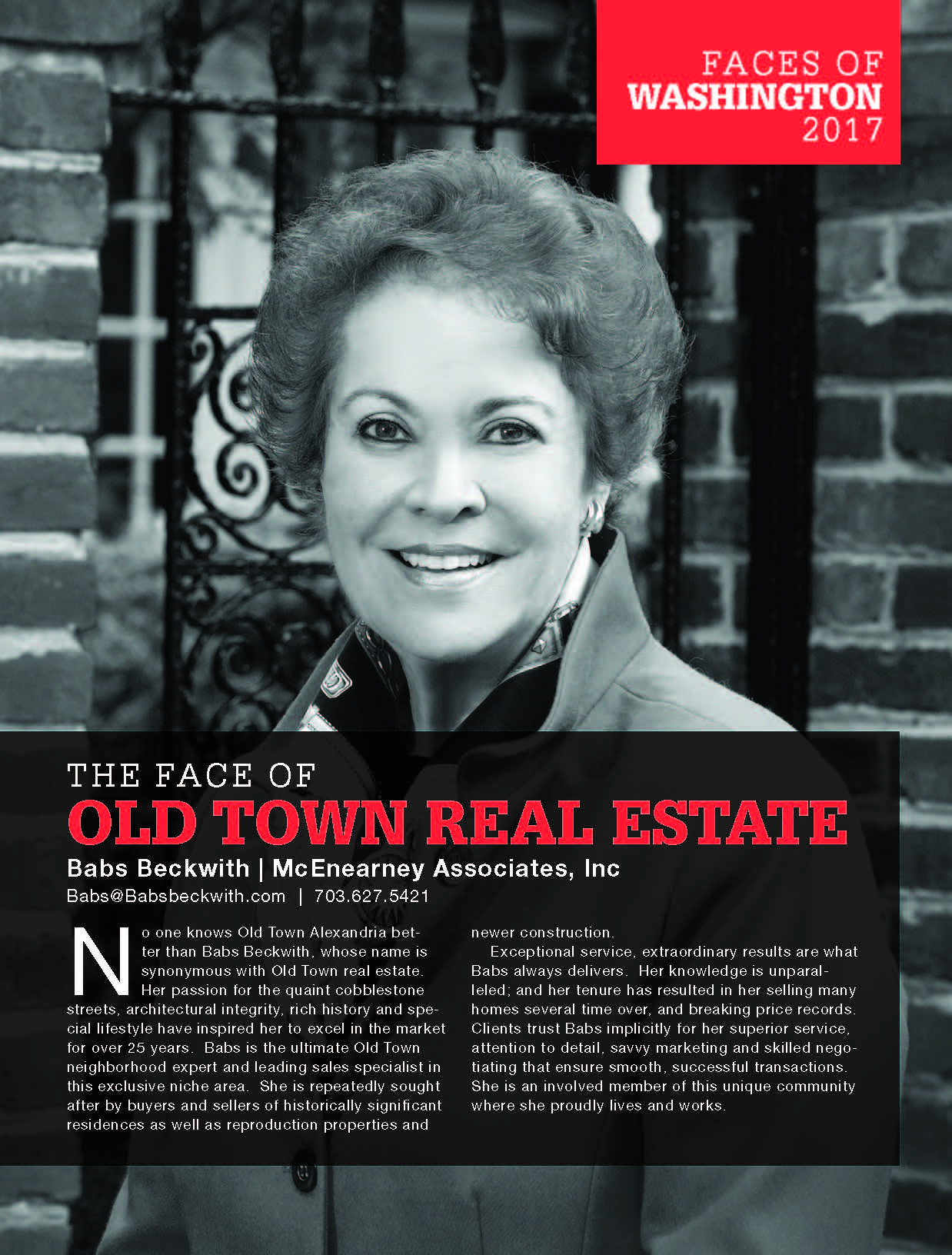 Babs Beckwith Washingtonian Faces of Washington 2017